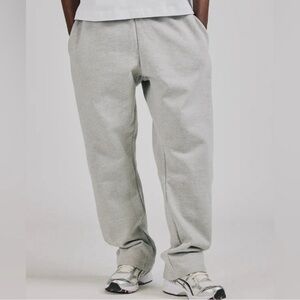 Hours Collection Streetwear Light Grey Baggy Sweatpants 100% Cotton Size Large